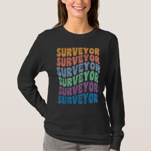 Land Surveyor Vintage Groovy Land Surveyor T-Shirt