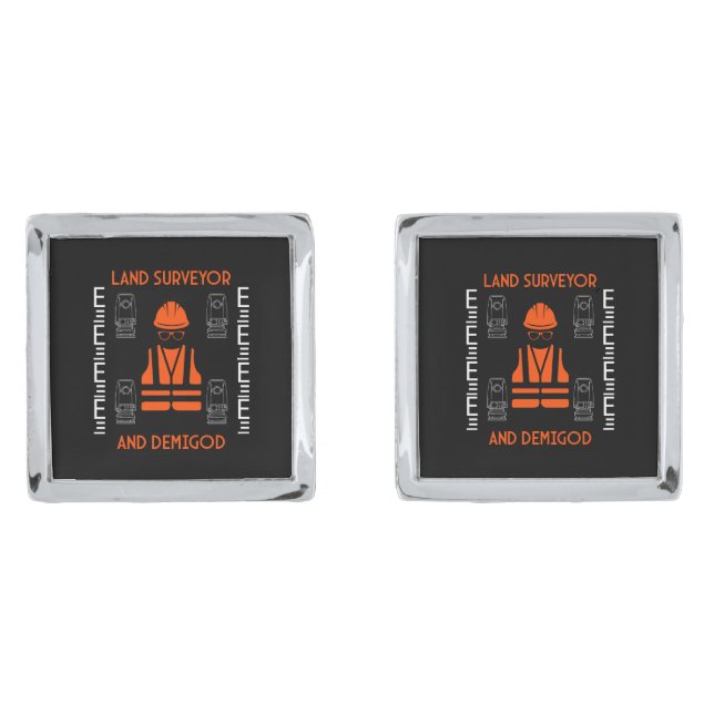 land surveyors cufflinks (Front)