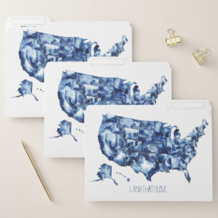 Land that I Love - United States Map File Folder