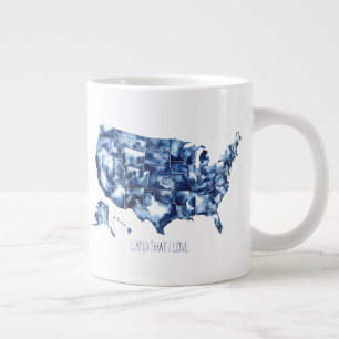 Land that I Love - United States Map Giant Coffee Mug