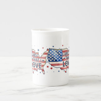 land that loves bone china mug