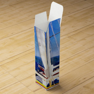 Land Was Created For Boats To Visit Sailing Art Wine Box