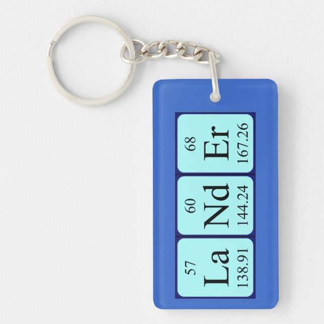 Lander periodic table name keyring (Front)