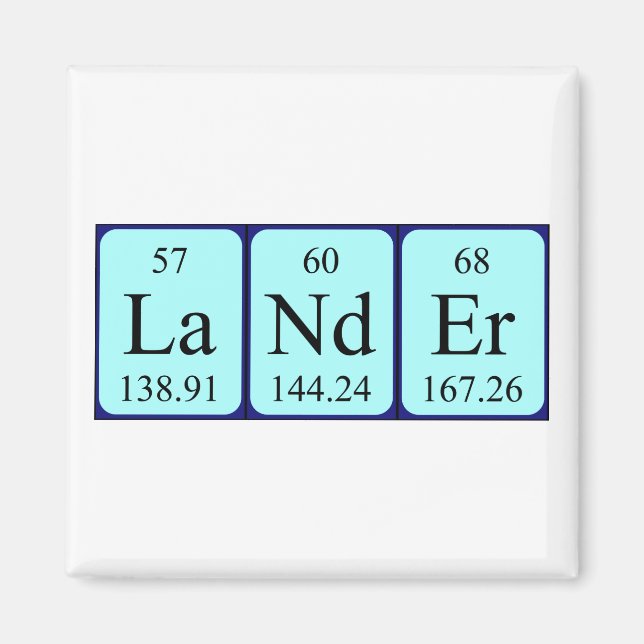 Lander periodic table name magnet (Front)