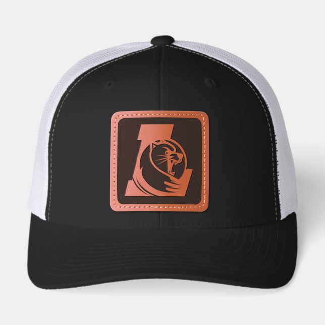 Lander University L Athletics Leather Patch Hat (Front)