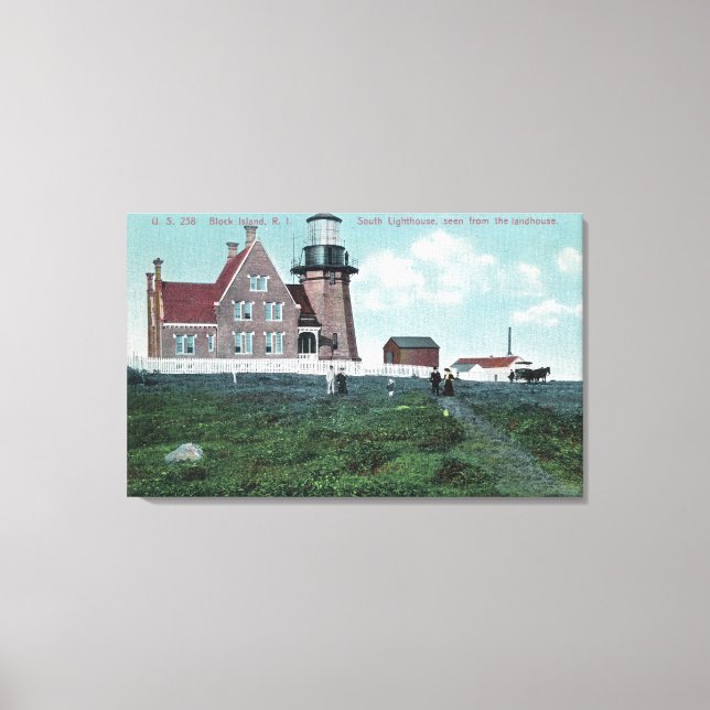 Landhouse View of the South Lighthouse Canvas Print (Front)