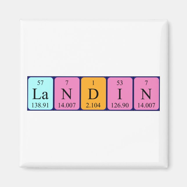 Landin periodic table name magnet (Front)