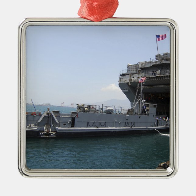 Landing Craft Utility moving into position Metal Ornament (Front)
