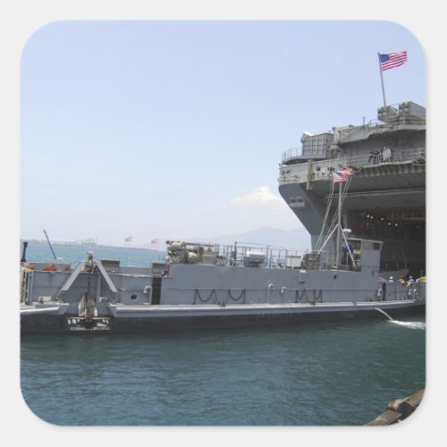 Landing Craft Utility moving into position Square Sticker