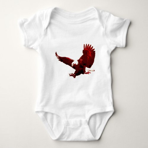 Landing Eagle _ Eagle in Flight Baby Bodysuit