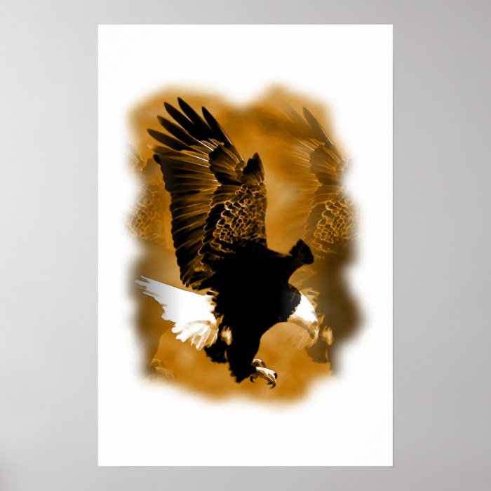 Landing Eagle Poster Print   Eagle Posters