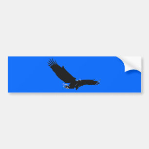 Landing Eagle Silhouette Bumper Sticker
