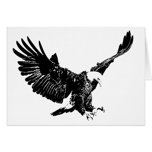 Landing Eagle Silhouette Cards (Front Horizontal)