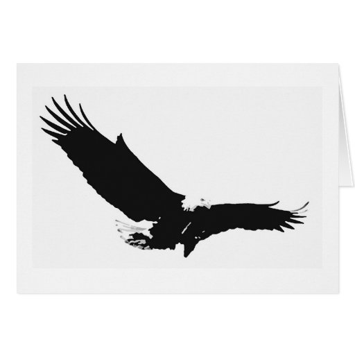 Landing Eagle Silhouette Cards | Zazzle