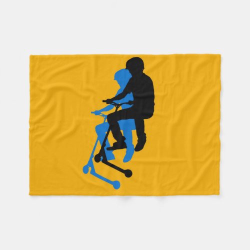 Landing Gears _ Stunt Scooter Rider Fleece Blanket