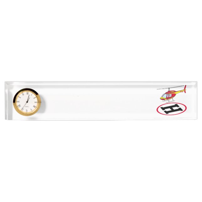 Landing helicopter desk name plate (Front)