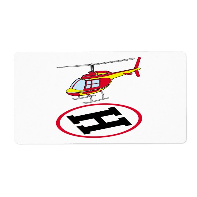 Landing helicopter label (Front)
