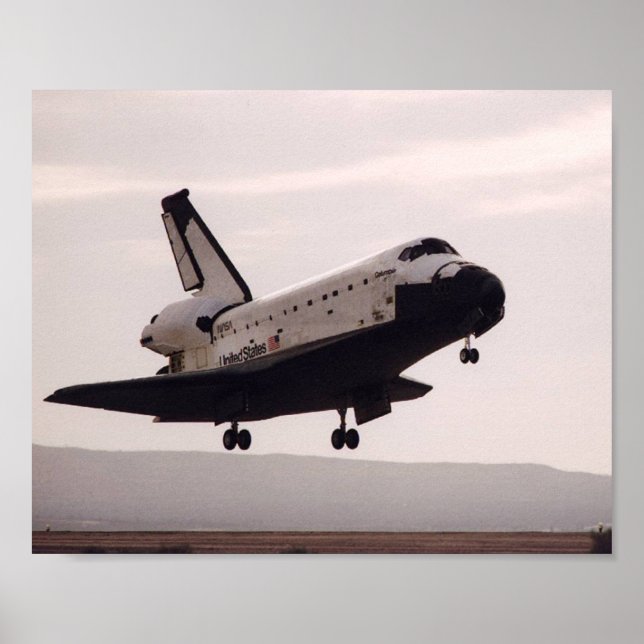 Landing of Space Shuttle Columbia (STS-55) Poster (Front)