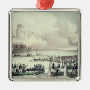 Landing of the American Force at Vera Cruz Metal Ornament