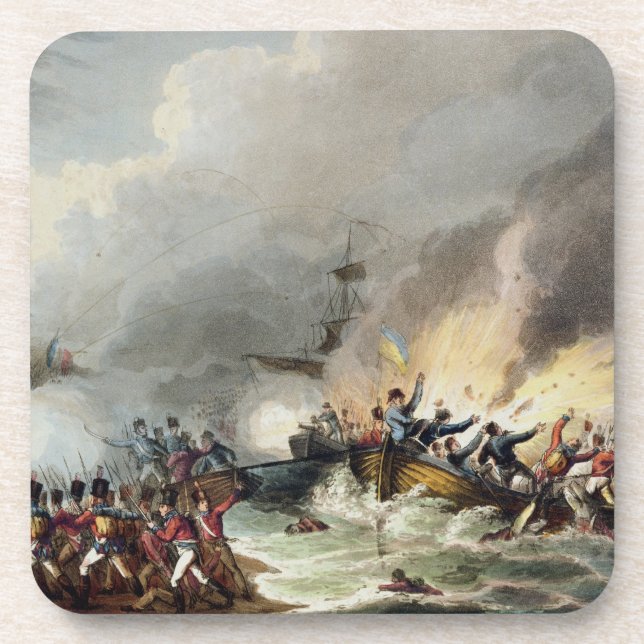 Landing of the British Troops in Egypt, March 1801 Drink Coaster (Front)