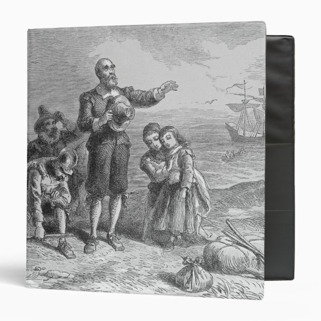 Landing of the Pilgrims, 1620 3 Ring Binder (Front/Inside)