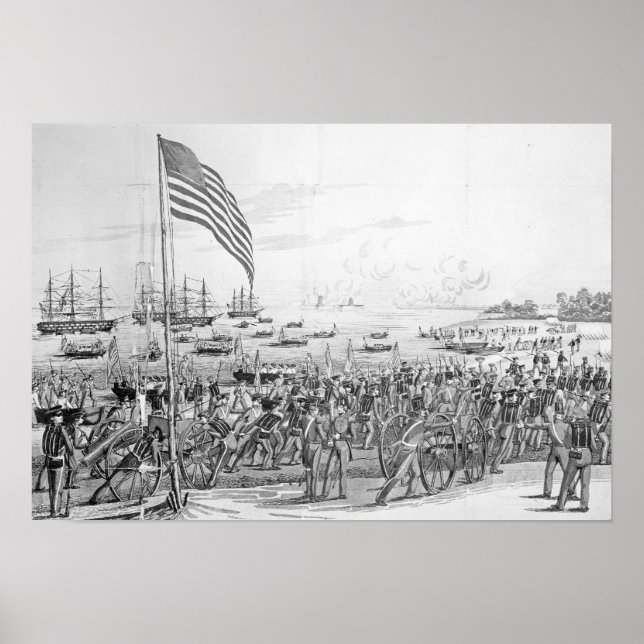 Landing of the Troops at Vera Cruz, Mexico Poster (Front)