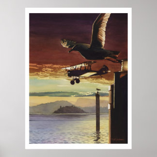 "Landing Patterns" Watercolor Art Poster