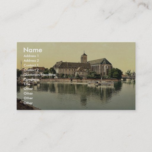 Customizable Landing place, Sand Church, Breslau, Silesia, Germ Business Card Template