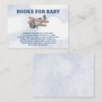 Landing Soon Boy Airplane Baby Shower Book Request