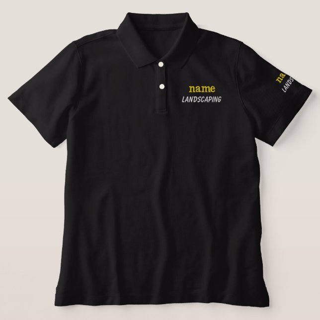landingscaping services  Embroidered Polo Shirt (Design Front)