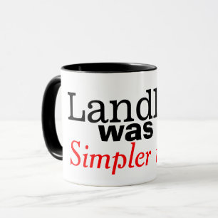 Landline Was A Simpler Time Retro Phone Mug