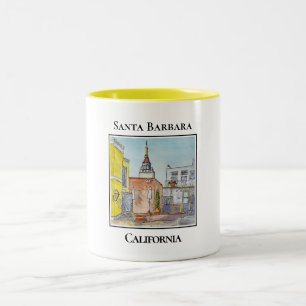 Landmark from Santa Barbara California Two-Tone Coffee Mug