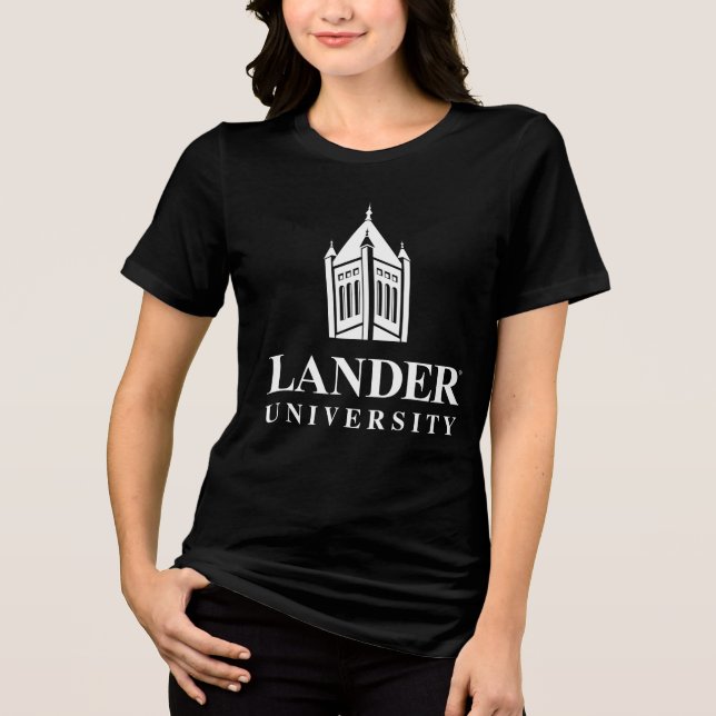 Landmark of Lander University Tri-Blend Shirt (Front)