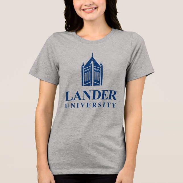 Landmark of Lander University Tri-Blend Shirt (Front)