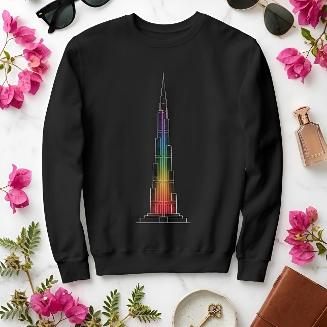 Landmarks in Light | Burj Khalifa Sweatshirt (Flat Lay)