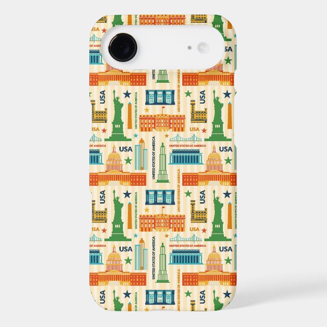 Landmarks of United States of America Case-Mate iPhone Case (Back)