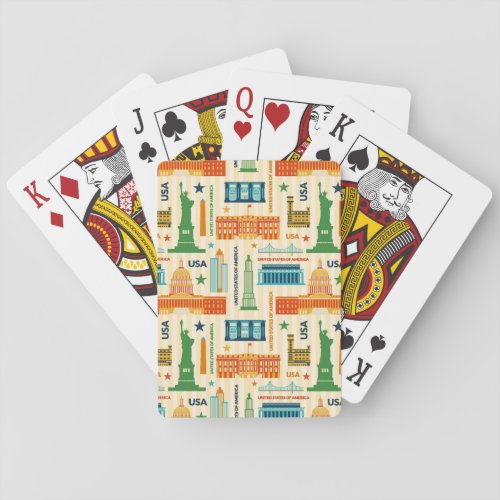 Landmarks of United States of America Playing Cards