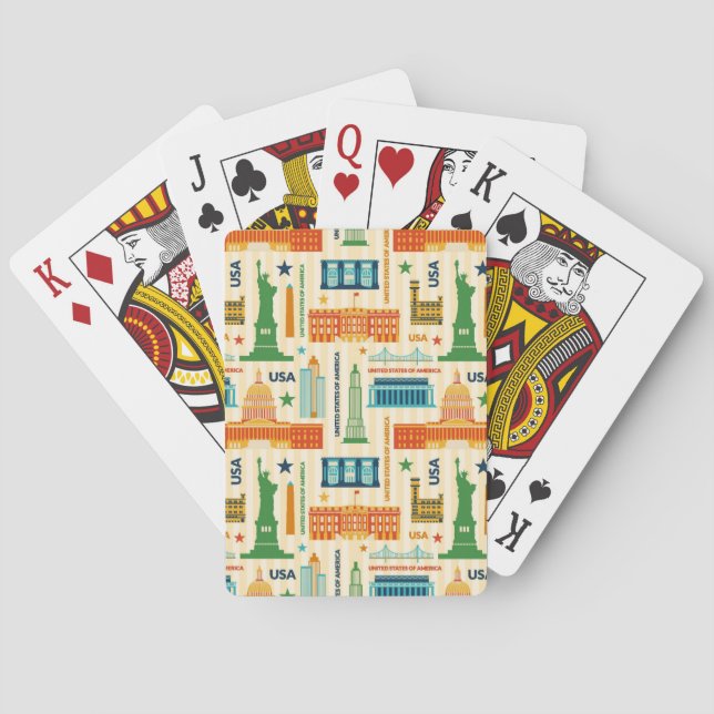 Landmarks of United States of America Poker Cards (Back)