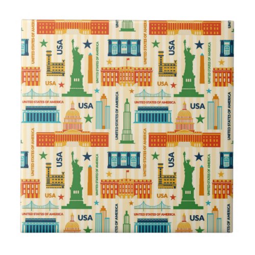 Landmarks of United States of America Tile