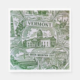 Landmarks of Vermont Paper Napkins