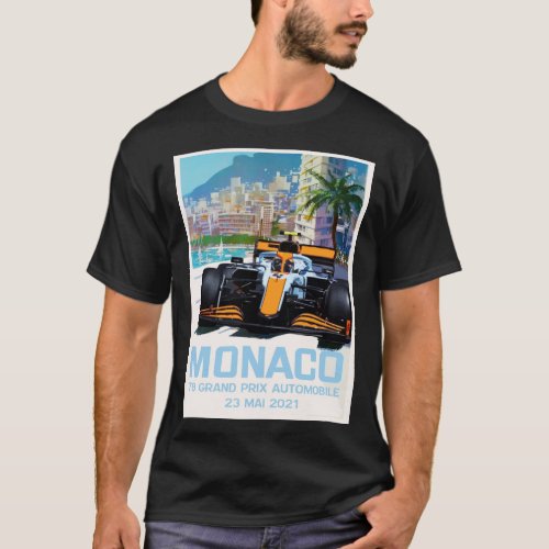 Lando Norris Mclaren Monaco Grand Prix 2021 Poster T_Shirt