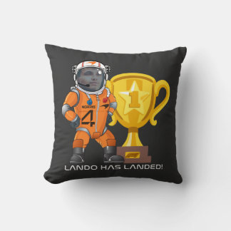 Lando Norris World Champion 2025 Winner Throw Pillow