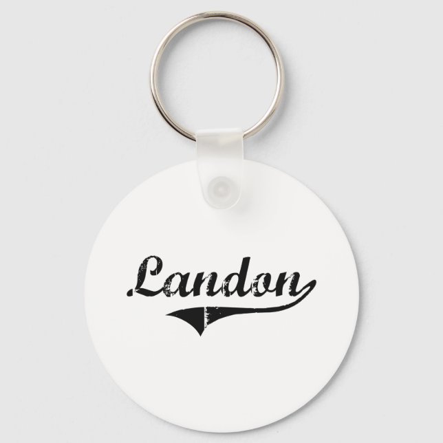 Landon Classic Style Name Keychain (Front)