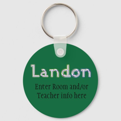 Landon Name Tag Key Chain