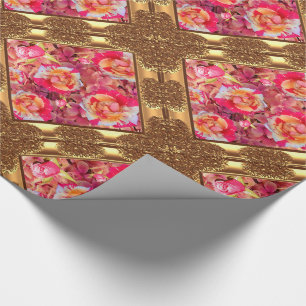 Landon's Elegant Chic Floral Romance Wrapping Paper