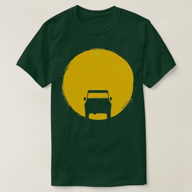 Landrover Defender car sunset sun 1 T-Shirt (Design Front)