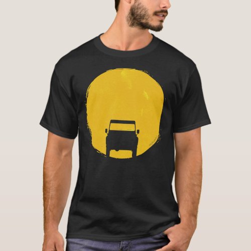 Landrover Defender car sunset sun Premium T_Shirt