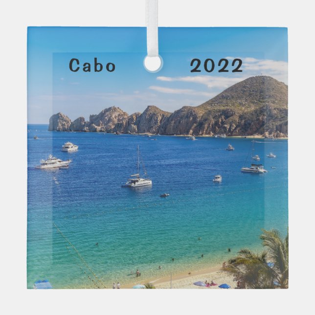 Land's End, Cabo San Lucas, Glass Ornament (Front)