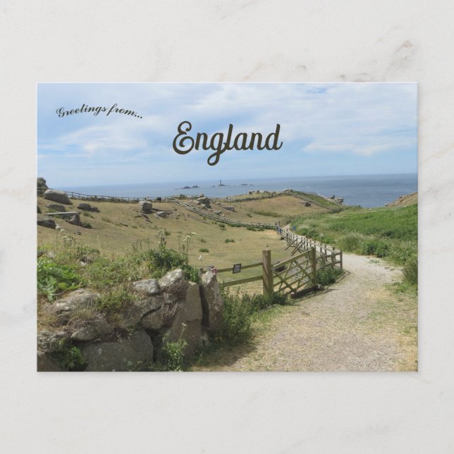 Lands End Cornwall England Postcard (Front)