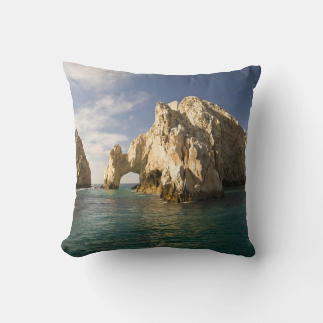 Land's End, The Arch near Cabo San Lucas, Baja Throw Pillow (Front)